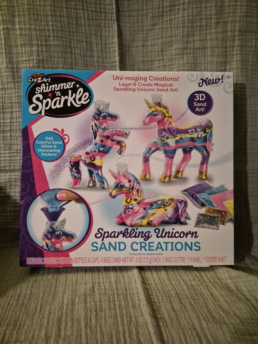 Shimmer 'n Sparkle Sparkling Unicorn Sand Creations - Pink & Purple -A